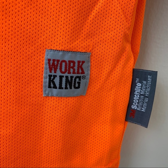 NWT REFLECTIVE Orange WORK SHIRT Size Large - Picture 4 of 9
